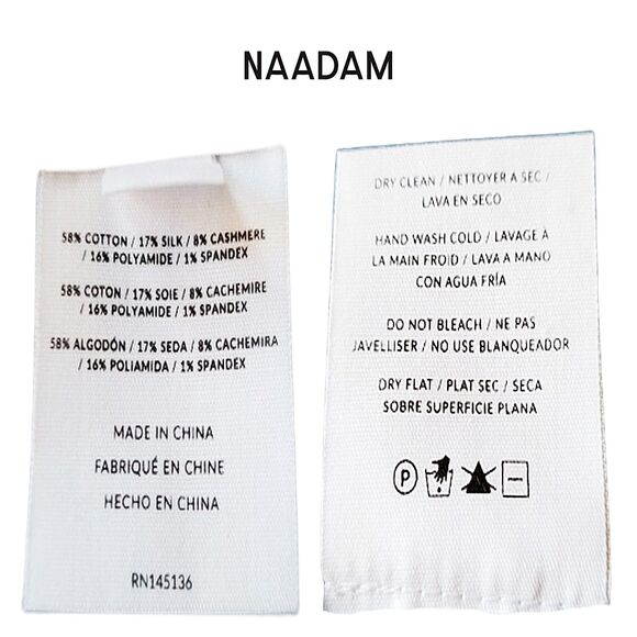 NAADAM NEW Asymmetrical Silk/Cashmere Rib Slit Midi Knit Skirt M - Picture 11 of 12